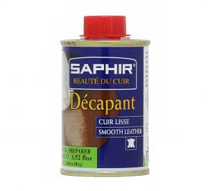 Porduit d'etretient pour le cuir : Saphir décapant préparation décape vos cuirs lisses