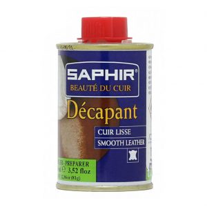 Porduit d'etretient pour le cuir : Saphir décapant préparation décape vos cuirs lisses