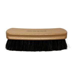 Brosse à reluire luxe en crin de cheval noir 18cm