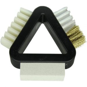 Brosse triple gomme-crêpe-laiton