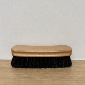 Brosse à reluire luxe en crin de cheval noir 18cm