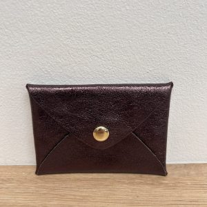 Pochette en cuir Léo burgundy