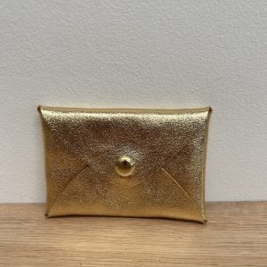 Pochette en cuir Léo gold