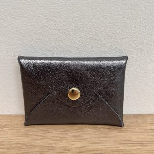 Pochette en cuir Léo anthracite