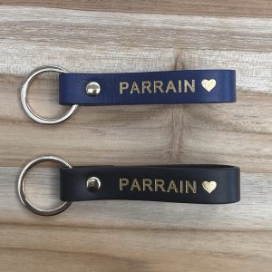Porte-clés en cuir Parrain