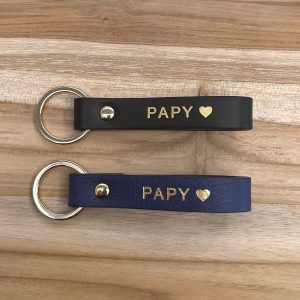 Porte-clés en cuir Papy