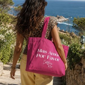 Sac Cabas Fuschia « Mas amor por favor »