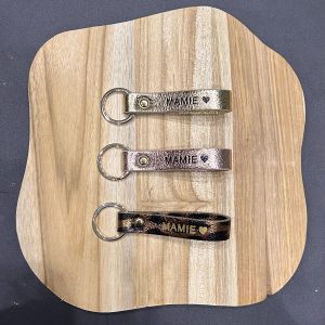 Porte-clés en cuir Mamie