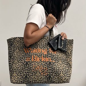 Sac Cabas Léopard – « Waiting for a Birkin » Orange