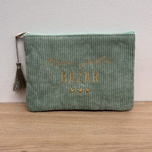 Trousse velours mon joli bazar 🤍 vert