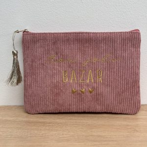 Trousse velours mon joli bazar 🤍 rose