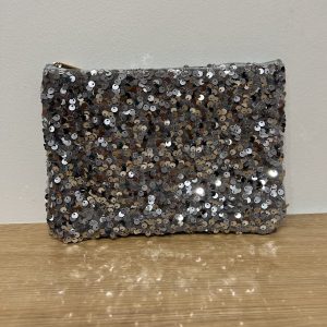 Pochette à sequins fiesta argent