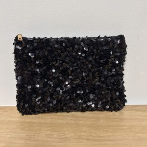 Pochette à sequins fiesta noir