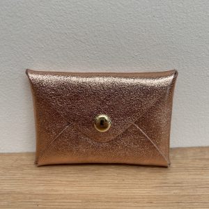 Pochette en cuir Léo champagne