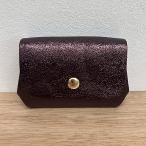 Porte monnaie triple Mia burgundy