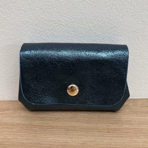 Porte monnaie triple Mia bleu canard