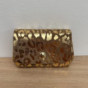 Porte monnaie triple Mia léopard gold