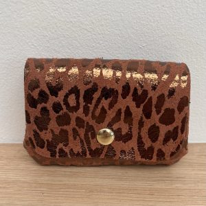 Porte monnaie triple Mia léopard terracotta
