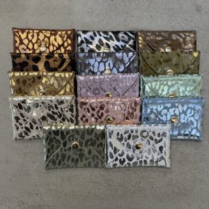 Porte monnaie enveloppe Léo cuir léopard